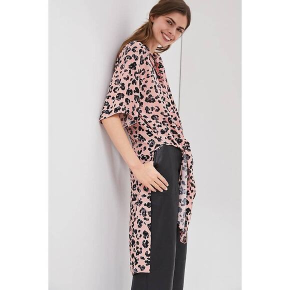 New Anthropologie Maeve Rita Abstract Button Tunic Blouse $88 X-SMALL Whimsical - Picture 3 of 4